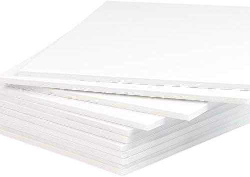 Mat Board Center, Pack of 10 Foam Boards, 11x14 inch (Many Sizes Available) 1/8" Thick, White Foa... | Amazon (US)