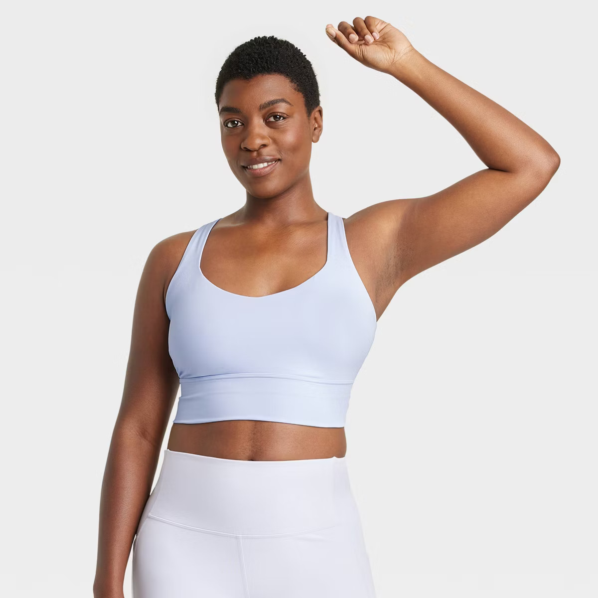 Women's Light Support Strappy Longline Sports Bra - All in Motion™ | Target