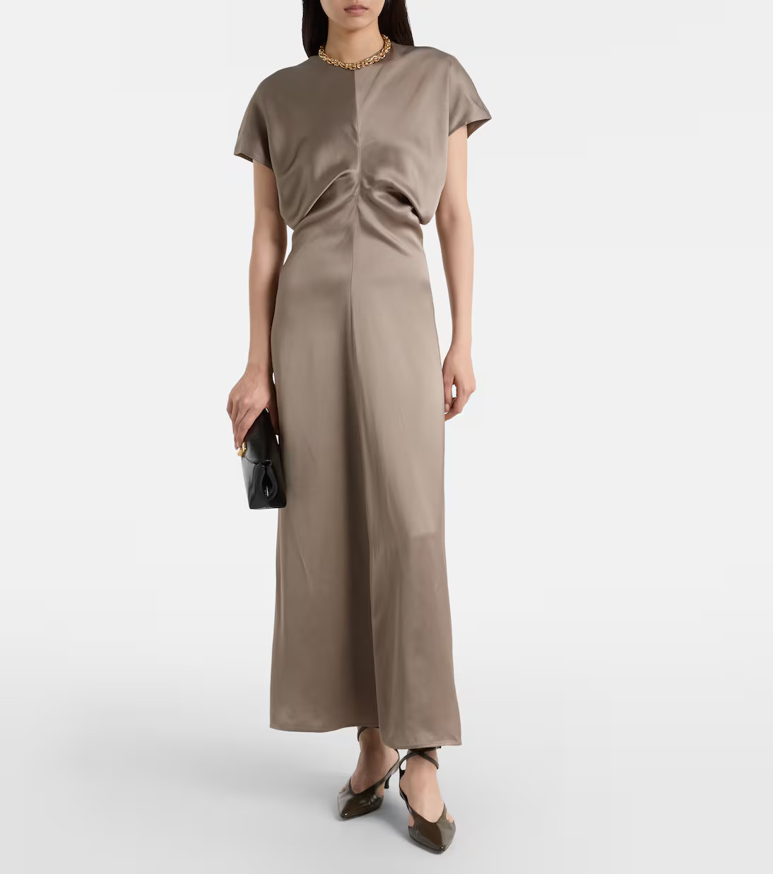 Draped satin maxi dress | Mytheresa (INTL)