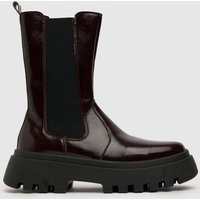 Schuh Burgundy Astrid High Cut Chelsea Boots | Schuh