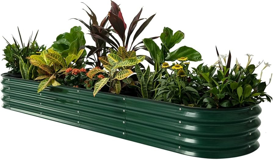 Vego garden Raised Garden Bed Kit, 11" Tall 9 in 1 8ft X 2ft Metal Raised Planter Bed for Vegetab... | Amazon (US)