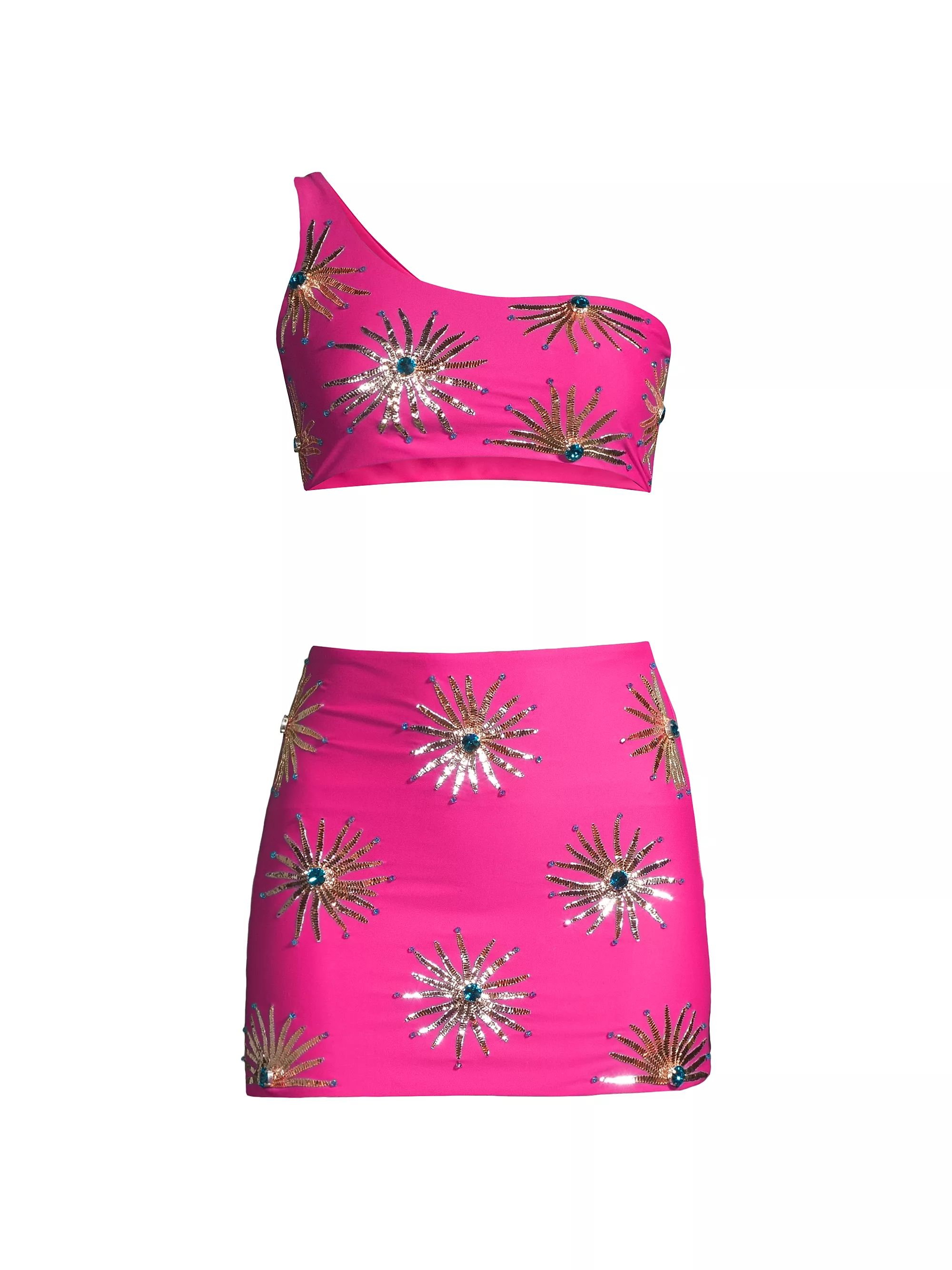 Beatrix Sunburst 2-Piece Swim Skirt Set | Saks Fifth Avenue