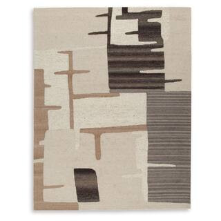 Kencher Beige 8 ft. x 10 ft. Abstract Area Rug | The Home Depot