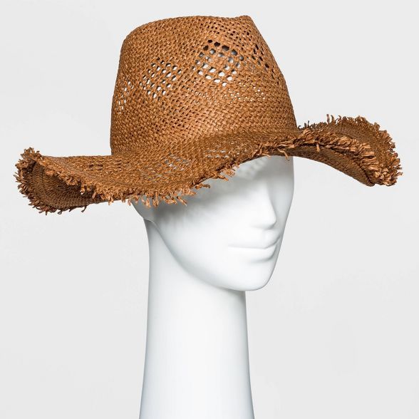 Women's Straw Rancher Hat - Universal Thread™ - Rust | Target