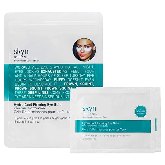 skyn ICELAND Hydro Cool Firming Under Eye Patches with Peptides and Coenzyme Q10 Instant Cooling ... | Amazon (US)