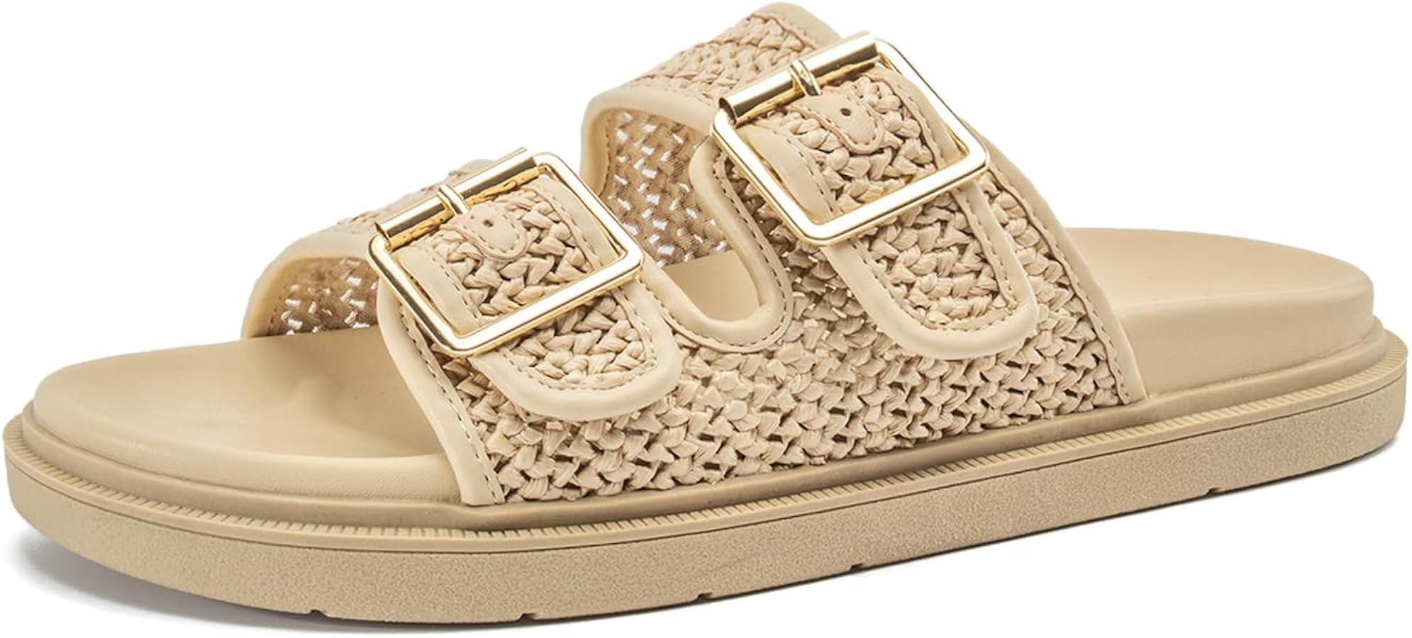 Platform Sandals for women with Adjustable Double Strap Comfort Slides Sandal for Summer Beach Ho... | Amazon (US)