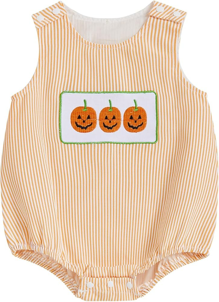 Newborn Baby Girl Boy Summer Clothes Sleeveless Bubble Romper Jumpsuit Top Infant Happy First Hal... | Amazon (US)