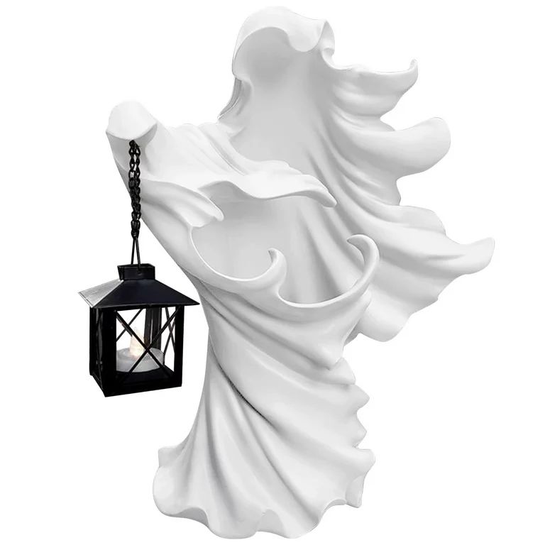 Faceless Ghost Sculpture Halloween Ghoul Resin Sculpture Decoration | Walmart (US)