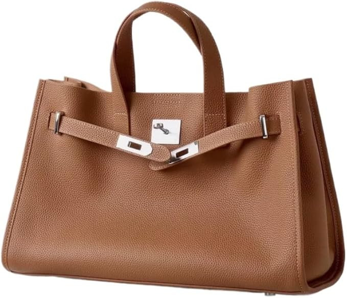 Leather Totes Handbag Shoulder Bag Sling Hobo Commuter Crossbody Bag Large Capacity Locker Versat... | Amazon (US)