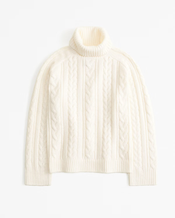 Women's Cable Tuckable Turtleneck Sweater | Women's Clearance | Abercrombie.com | Abercrombie & Fitch (US)