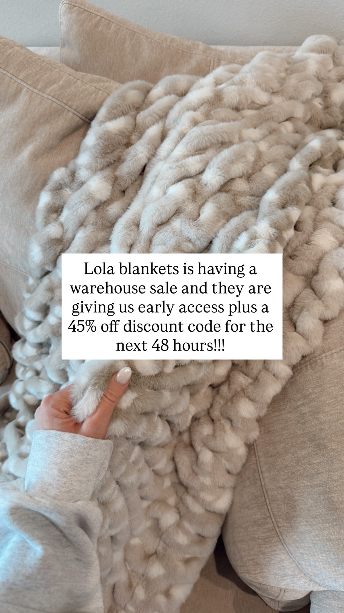 Code: ALEXM45 for 45% off lola blankets for the next  48 hours!!
