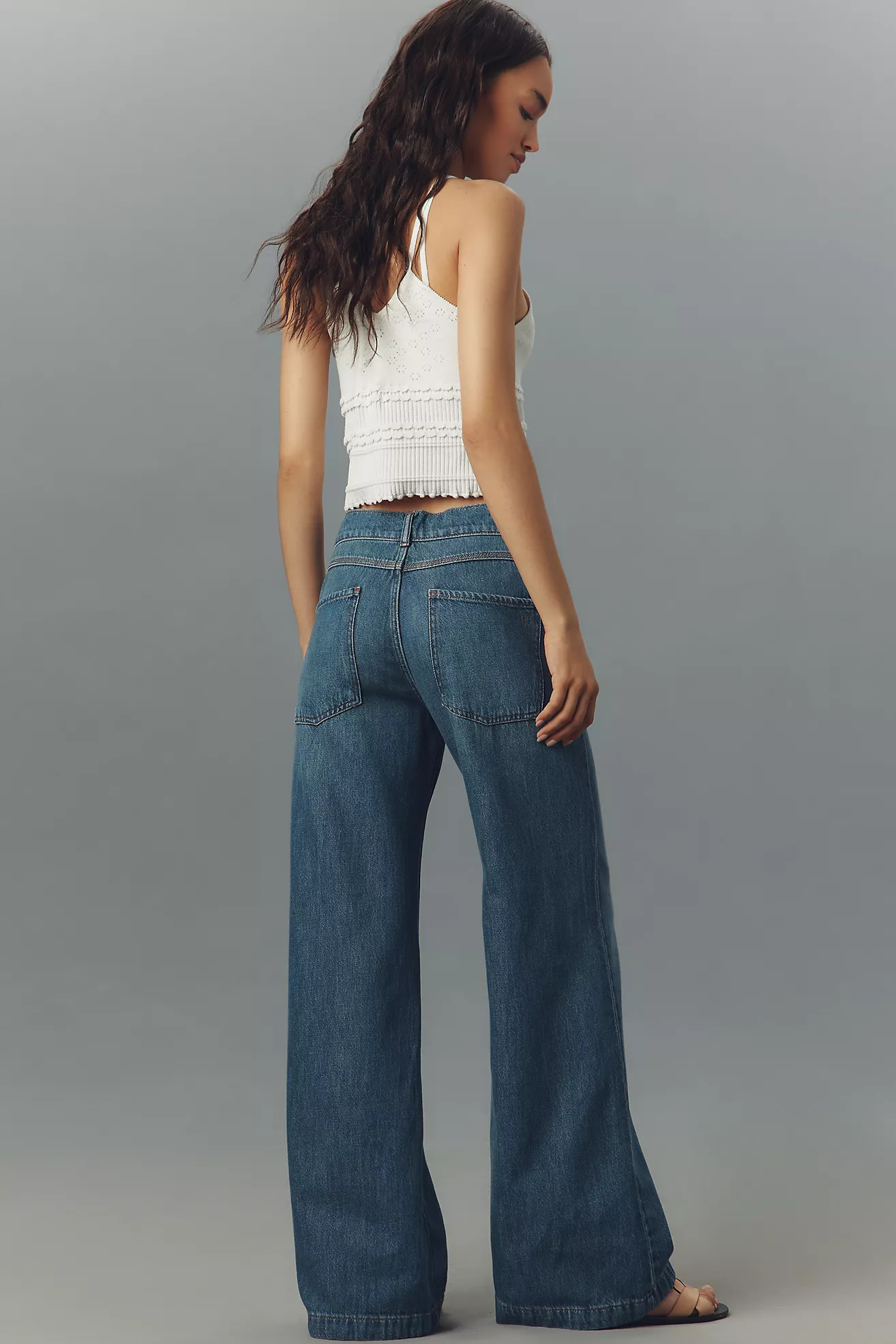 Pilcro High-Rise Pull-On Flare Jeans | Anthropologie (US)