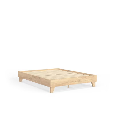 eLuxury Wooden Platform Bed Frame, Full, Natural | Target