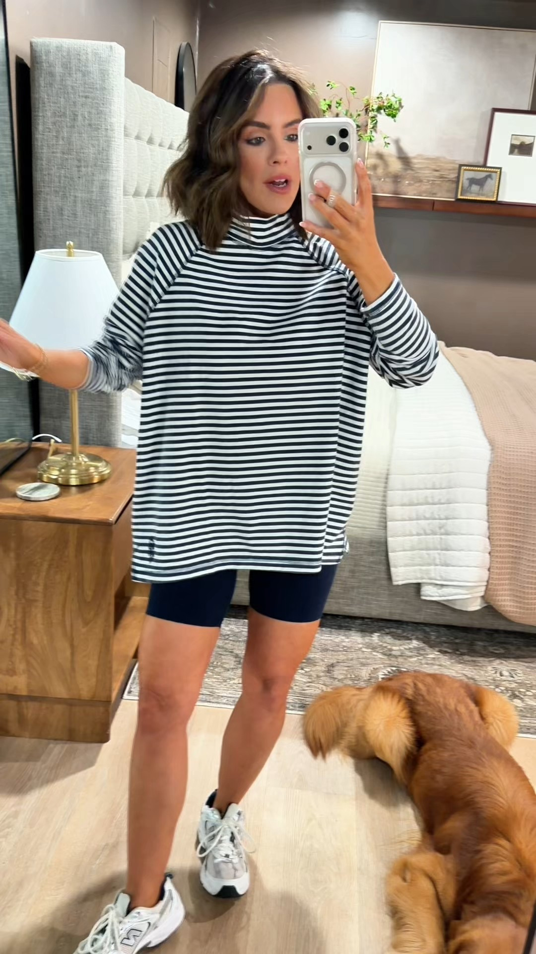 In a small in both- shoes are true to size 


Effortless fall athleisure I’ve been living in 🍂🖤 This striped mock neck sweatshirt + biker shorts outfit is the perfect casual fall look for running errands, school drop-off, or cozy days at home. Easy, comfy, and so cute styled with white sneakers! 👟✨

#falloutfit #athleisurestyle #casualoutfit #bikershortsoutfit #stripedsweatshirt #fallfashion #everydaystyle #momoutfit #cozyoutfitideas #amazonfashion #fallstyleinspo

#LTKStyleTip #LTKFindsUnder50 #LTKFindsUnder100