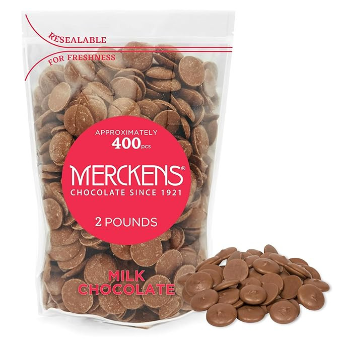 Independence Day Merckens Milk Chocolate Melting Wafers Candy 2 Pound Bulk Resealable Bag for Fre... | Amazon (US)