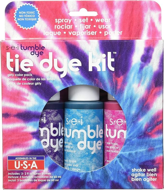S·E·I SEI 10118 Tumble Dye Craft & Fabric Tie Dye Kit 2oz 3/Pkg-Girly Girl | Amazon (US)