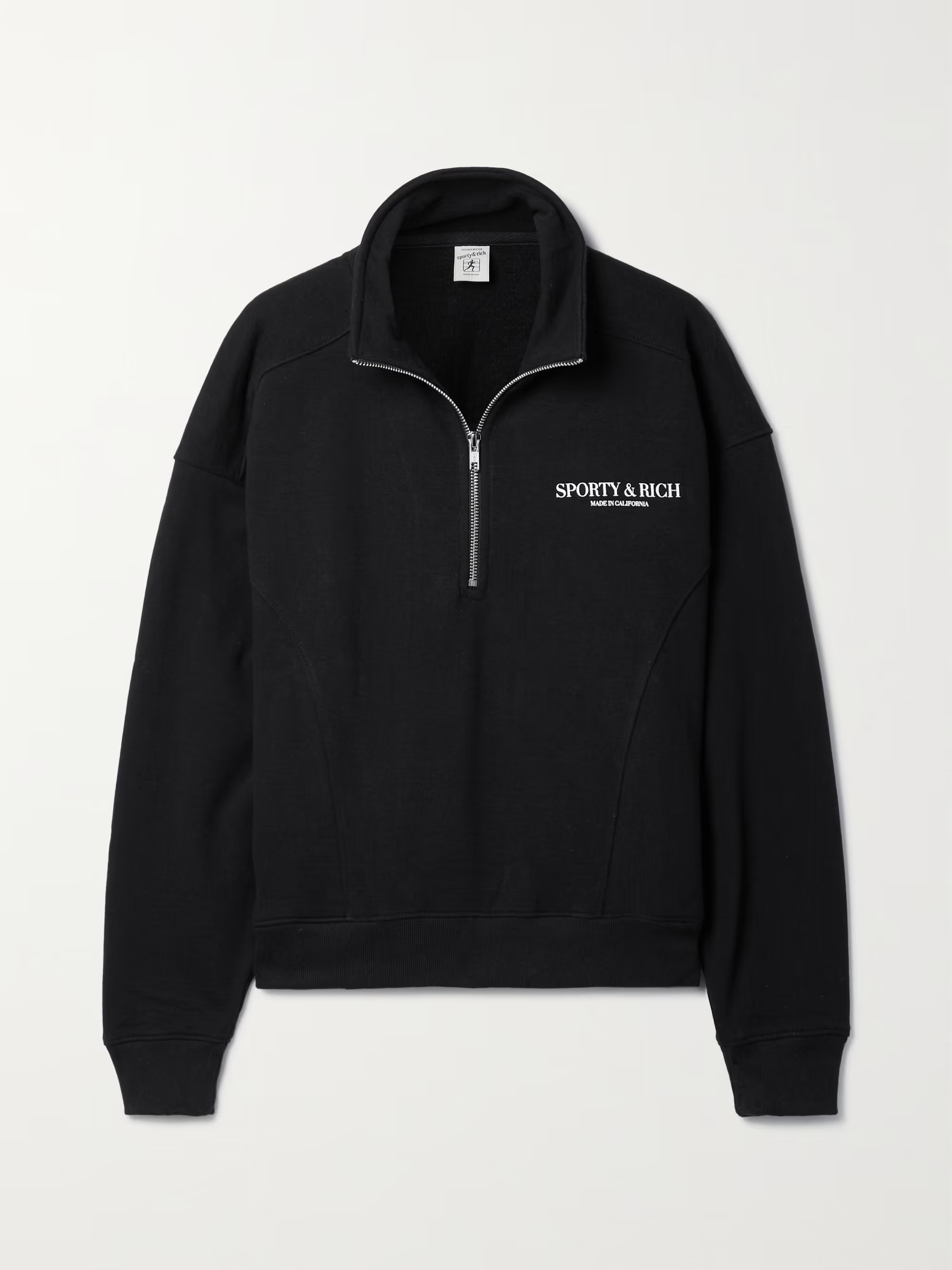 SPORTY & RICHPrinted cotton-jersey sweatshirt | NET-A-PORTER (US)