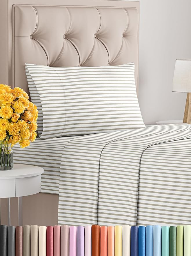 Twin XL Size 3 Piece Sheet Set - Comfy Breathable & Cooling Sheets - Hotel Luxury Bed Sheets for ... | Amazon (US)