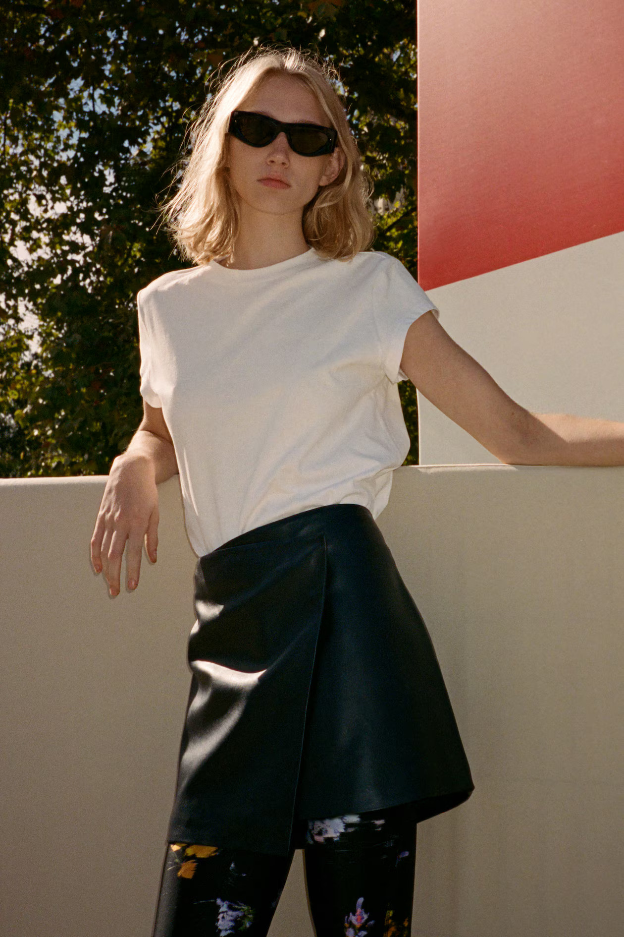 Leather Wrap Skirt - Midnight blue - Ladies | H&M US | H&M (US + CA)