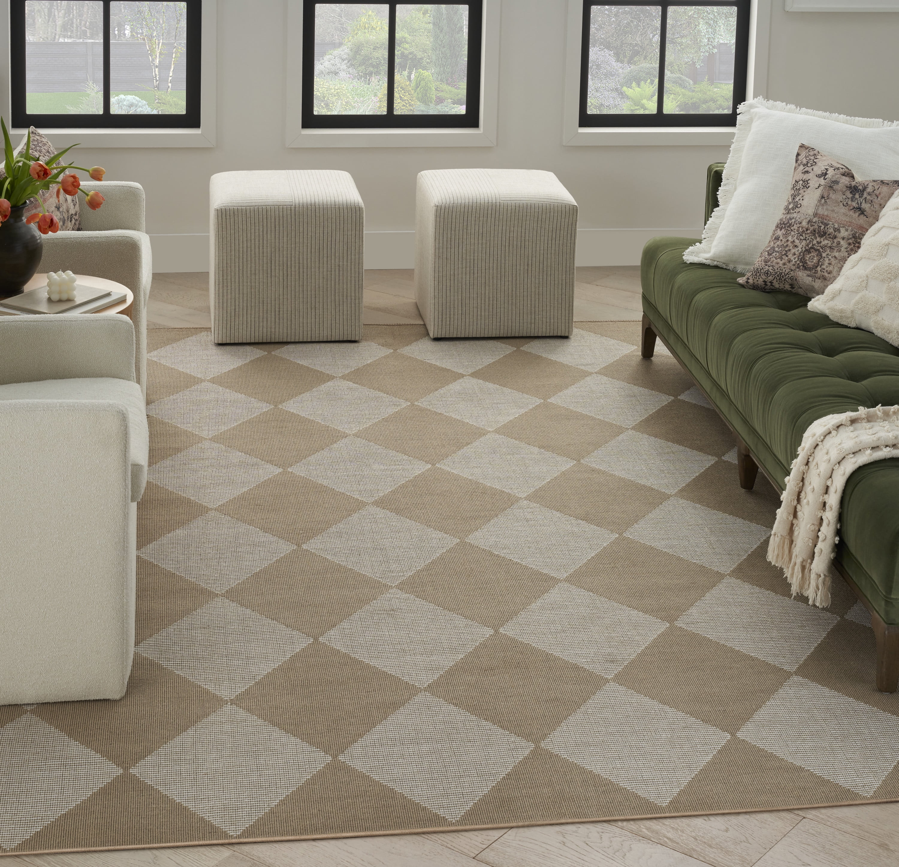 Nourison Washable Modern Jute Modern Natural Ivory 5'3" x 7'3" Area Rug (5x7) - Walmart.com | Walmart (US)