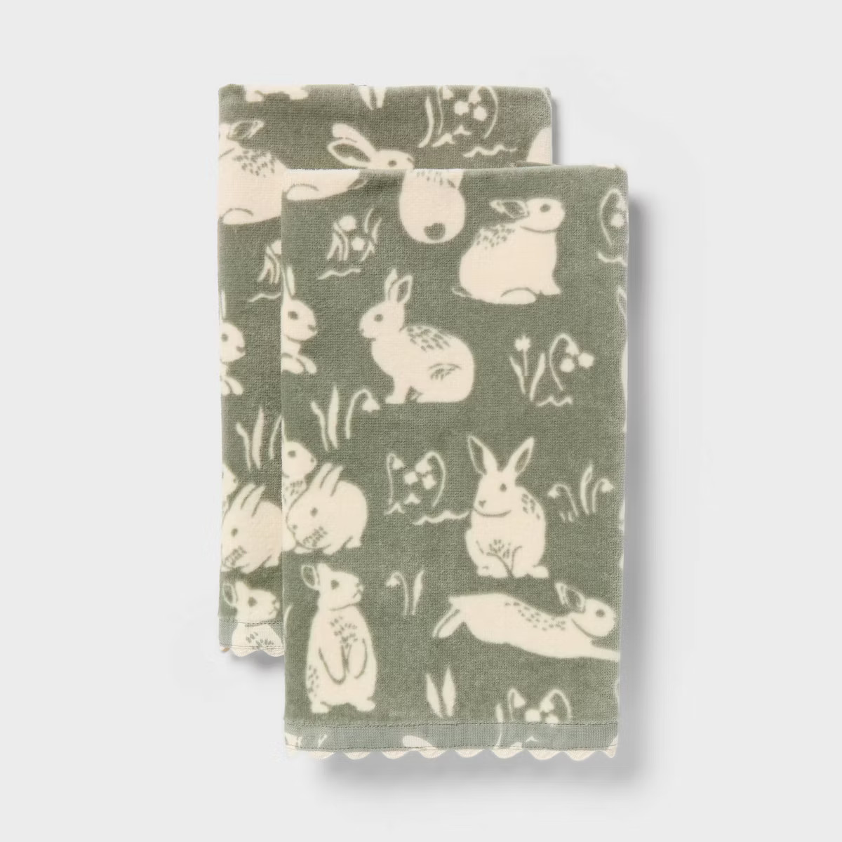 2pk Bunny Hand Towel Set - Threshold™ | Target
