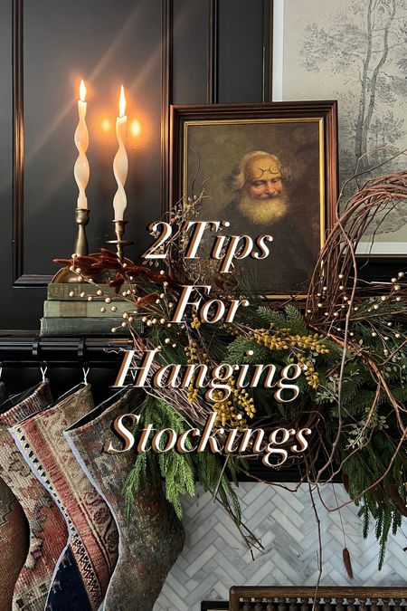 Two tips for hanging stockings! 1) Stuff them with grocery bags! You don’t want sad, flat stockings, almond long. Fill them with anything really to make them extra full and beautiful! 2) Have you found that when you hang your stocking, it tends to turn straight forward instead of off to the side? Twist the loop first!

#LTKhome #LTKSeasonal #LTKHoliday