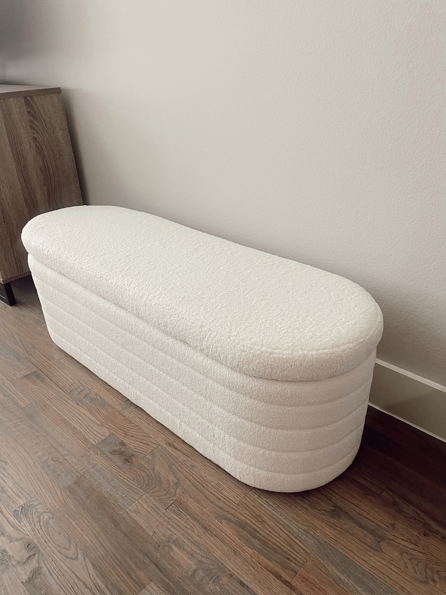 the CUTEST ottoman! the perfect piece to store my blankets in 🕊️

i bought the one from walmart (linked below as exact — this was the best price i found!) but also linking some amazon options for my amazon lovers! 💌

sherpa ottoman, boucle ottoman, living room inspo, bedroom inspo, storage ottomans, blanket baskets, home inspo 

#LTKhome #LTKbaby #LTKGiftGuide