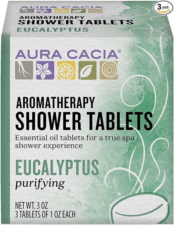 Aura Cacia - Purifying Eucalyptus Shower Tablet |Pure Essential Oils | Contains 3 Individually-Wr... | Amazon (US)
