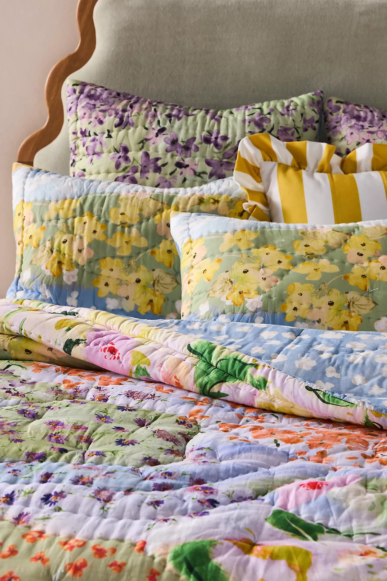 100% Cotton Voile Printed Quilt Collection | Anthropologie (US)
