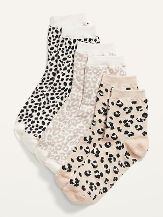 Novelty Quarter Crew Socks 3-Pack For Women | Old Navy (US)