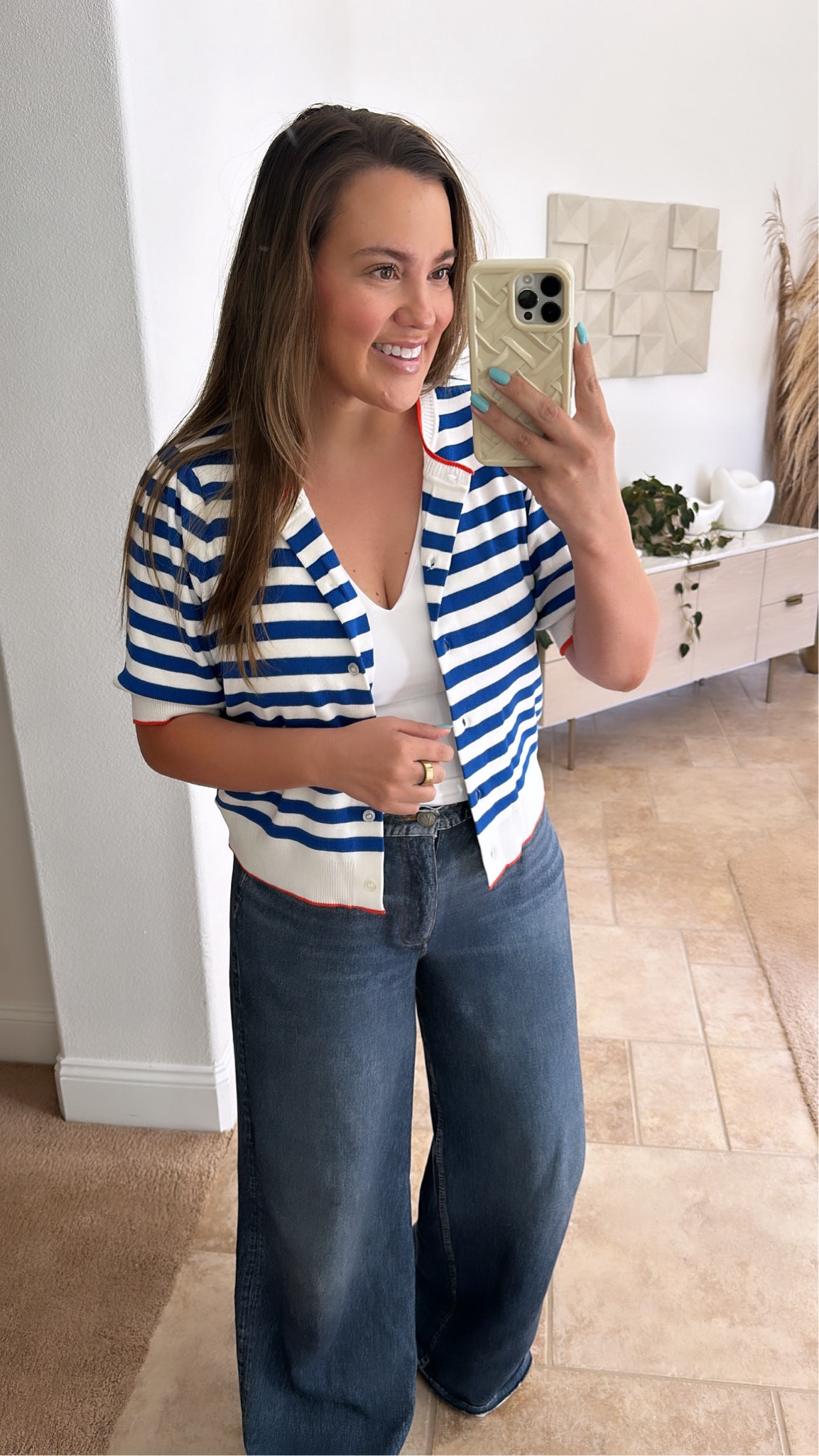 affordable cardigan! so patriotic but comes in lots of solid colors too 🇺🇸