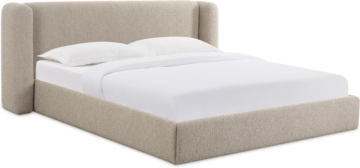 TOV Furniture Babette Tan Boucle Queen Bed | Amazon (US)