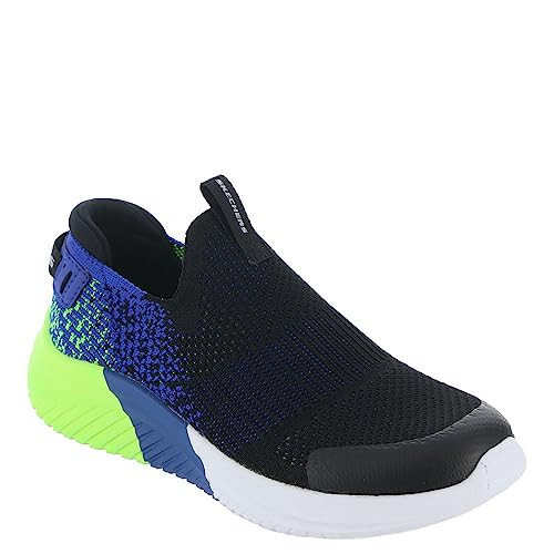 Skechers Kids Boy's Slip Ins Ultra Flex 3.0 Sneaker, Black/Blue/Lime, 12 Little Kid | Amazon (US)