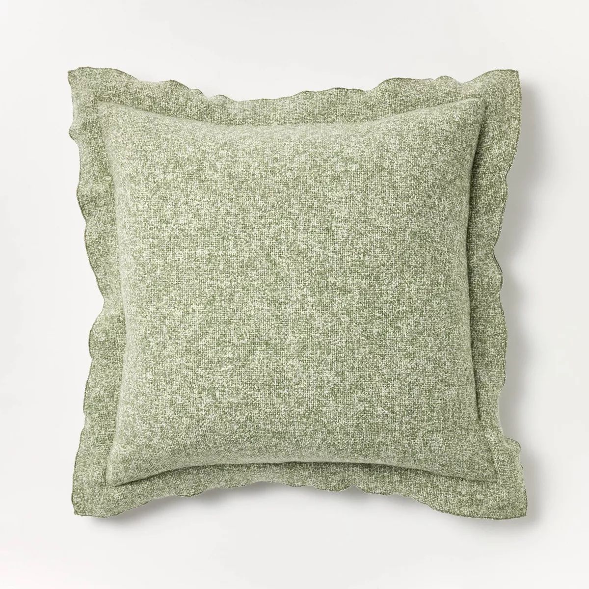 Oversized Heather Square Throw Pillow Sage/Cream - Threshold™ designed with Studio McGee | Target