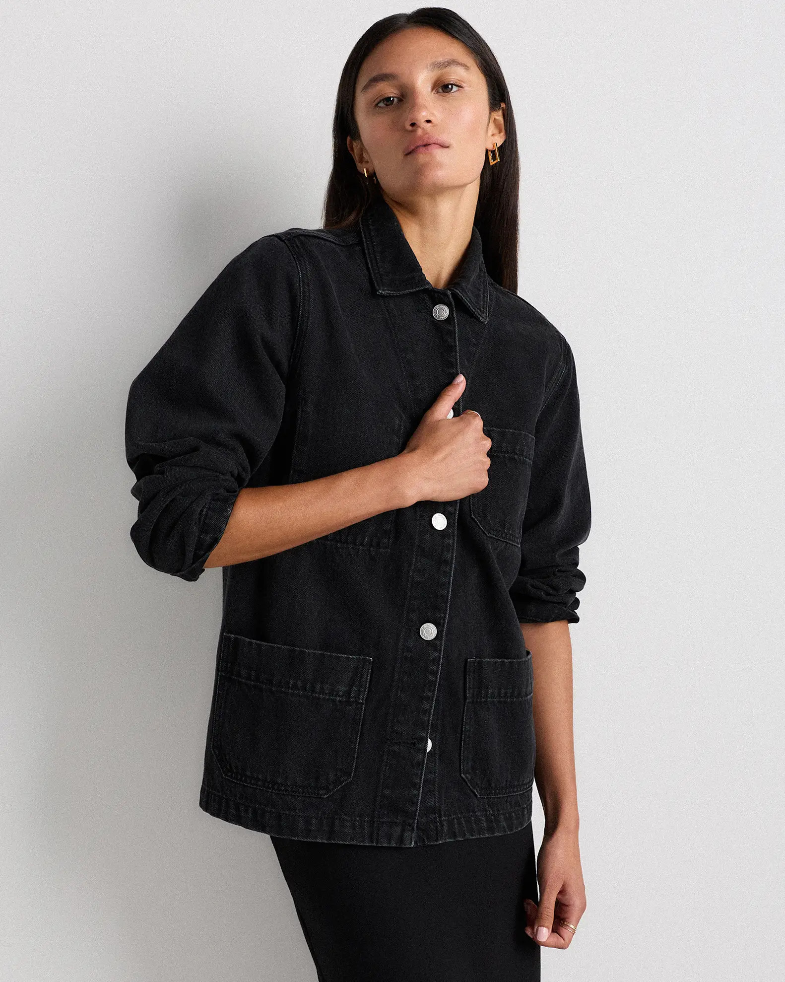 100% Organic Cotton Denim Chore Jacket | Quince