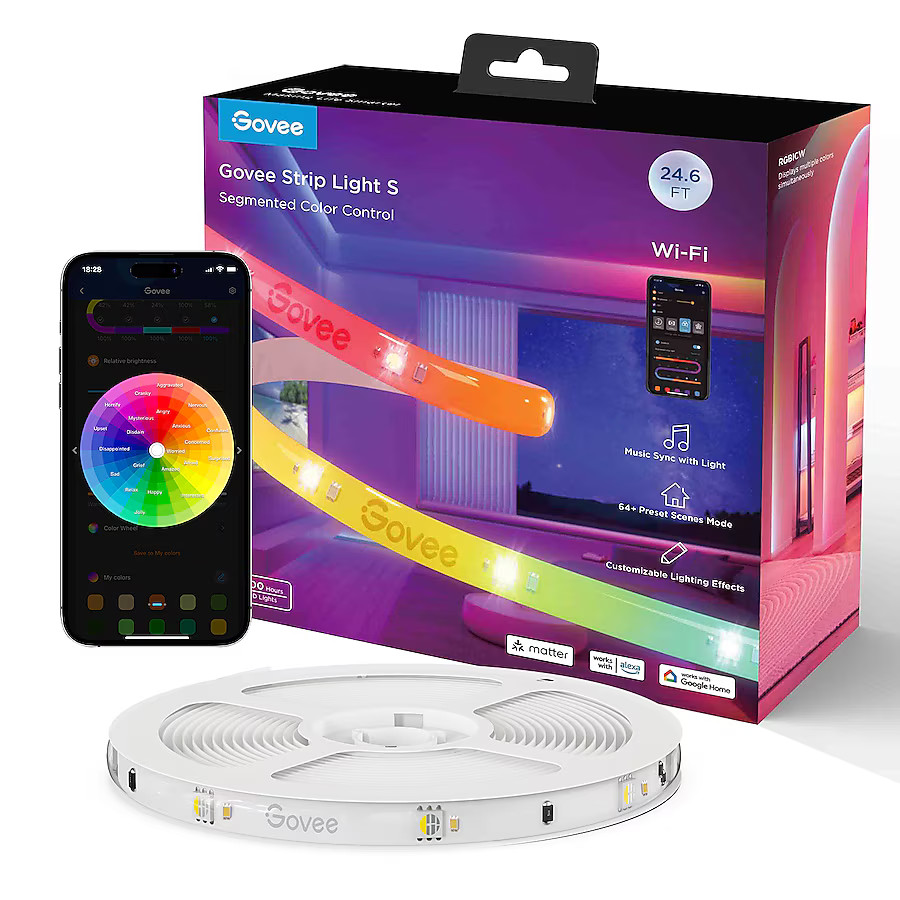 Govee Indoor 24.6-ft LED Multicolor Strip Light | Lowe's