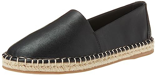 The Drop Women's Lila Flat Espadrille, Black Faux Leather, 10 | Amazon (US)
