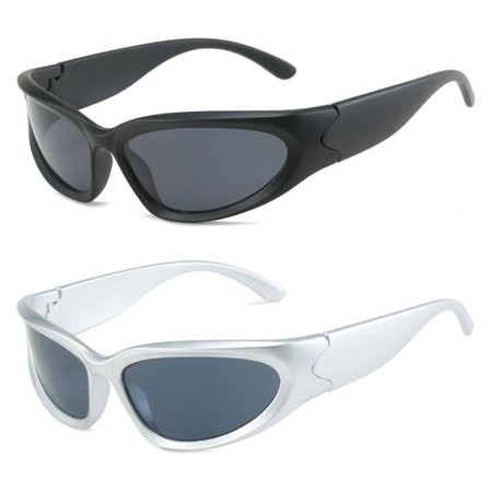 UV400 Eyewear Punk Outdoor Driver Glasses Shades Sports Sun Glasses Wrap Around Sunglasses BLACK BLA | Walmart (US)