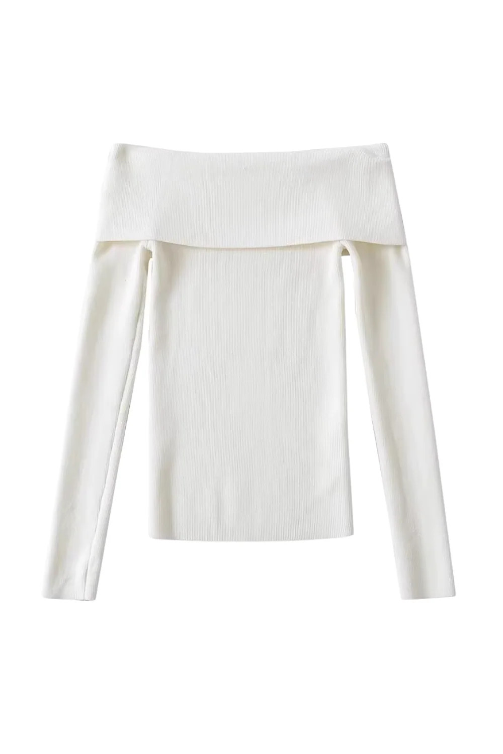 'Avery' Off-Shoulder Knitted Long-Sleeved Top (2 Colors) | Goodnight Macaroon