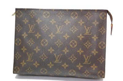 Authentic Louis Vuitton Monogram Poche Toilette Toiletry Pouch 26 TH0966 1029a | eBay US