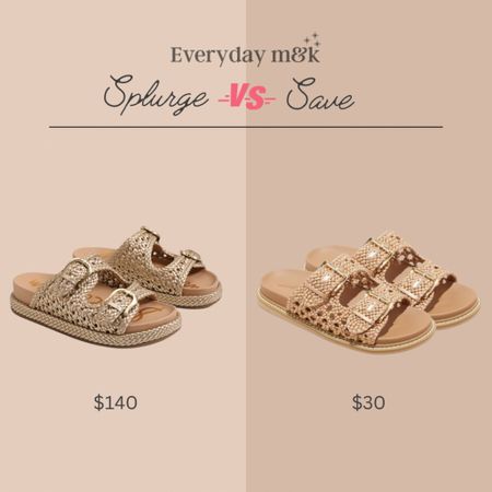 Splurge vs save crochet sandals 

#LTKShoeCrush #LTKFindsUnder50