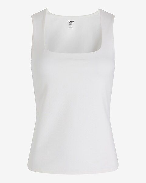 Body Contour Stretch Cotton Scoop Neck Tank | Express (Pmt Risk)