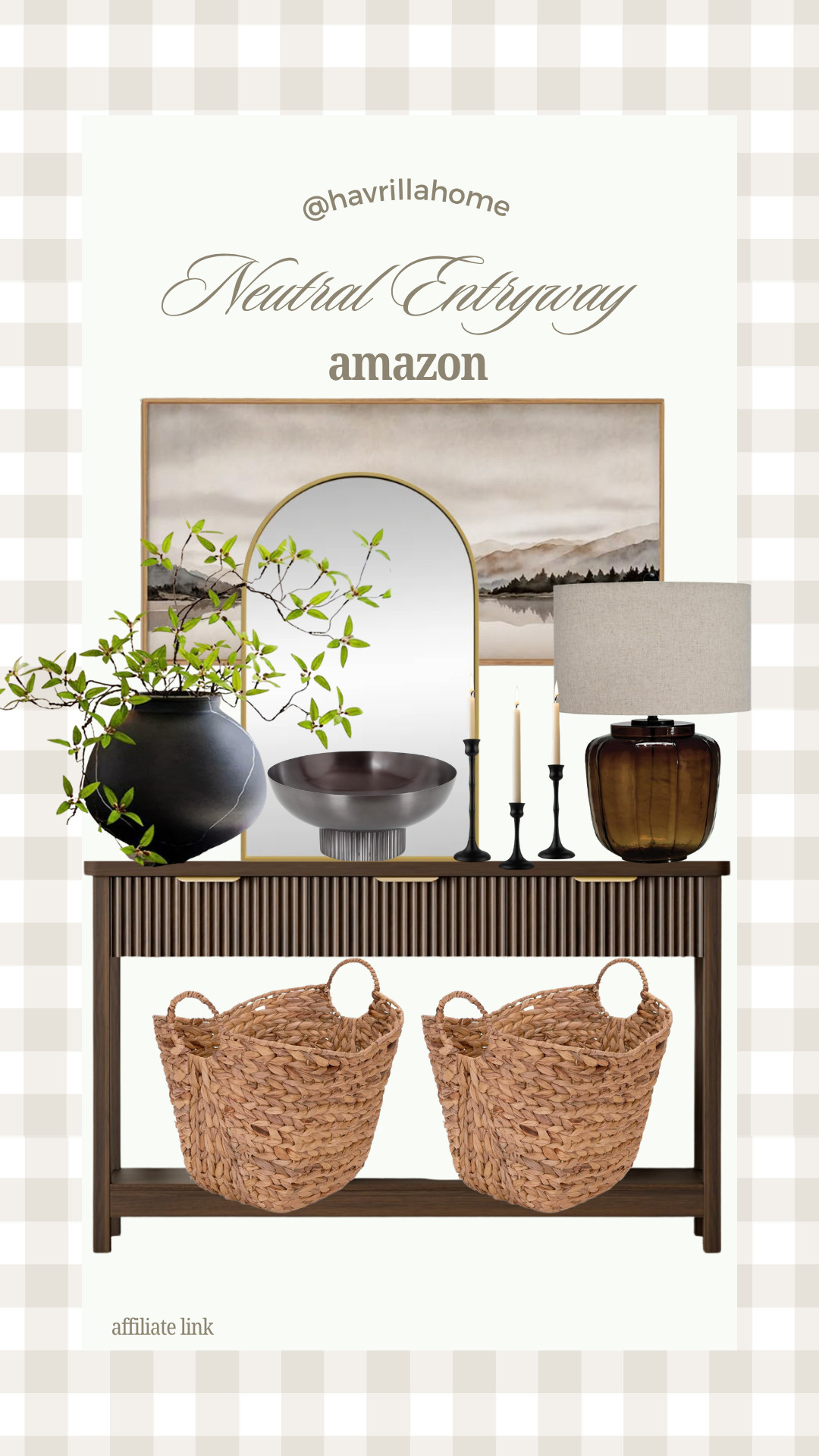 Neutral Entryway Amazon Finds
entryway decor, neutral entryway, console table styling, entryway mirror, woven baskets, table lamp decor, decorative vase, wall art, entryway organization, modern farmhouse decor, neutral home styling, foyer decor, entryway inspiration, Amazon home finds, console table decor, home organization, decorative candles, affordable home decor, welcoming entryway, transitional home style

#LTKHome #LTKSaleAlert