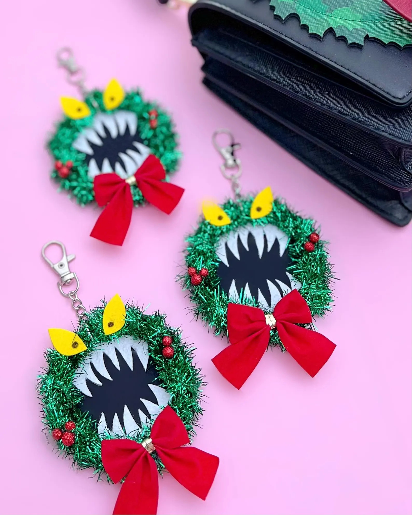 Man Eating Wreath Bag Charm | Etsy (US)