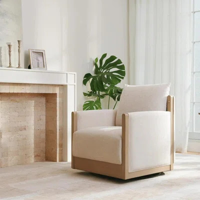 Zenda Upholstered Swivel Accent Chair | Wayfair North America