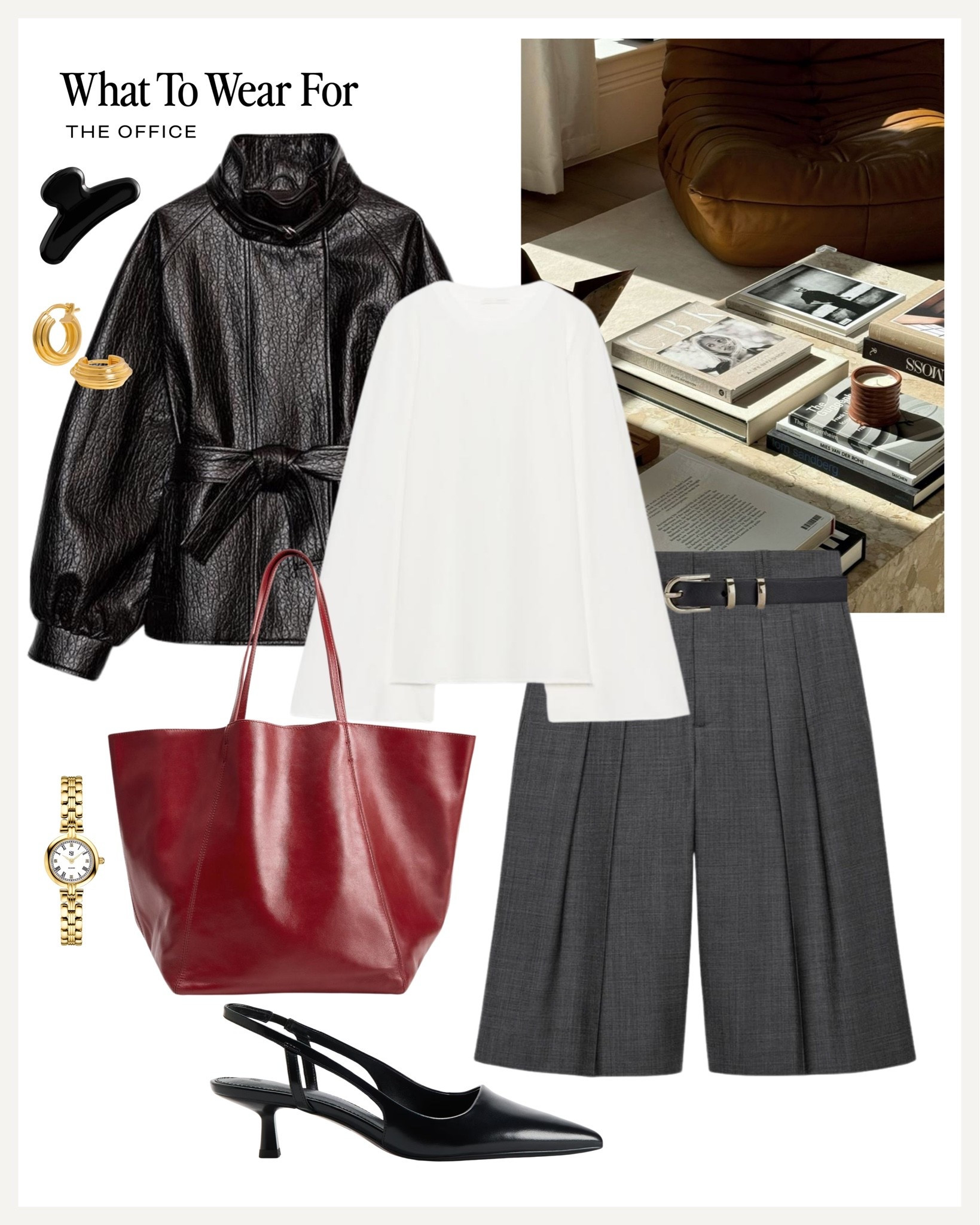 The office 💻 

Leather jacket, grey shorts, early autumn, Zara new in

#LTKautumn #LTKuk