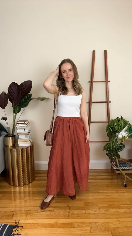 Cotton skirt outfit. Elastic waist and lined
Amazon outfit 

#LTKStyleTip
