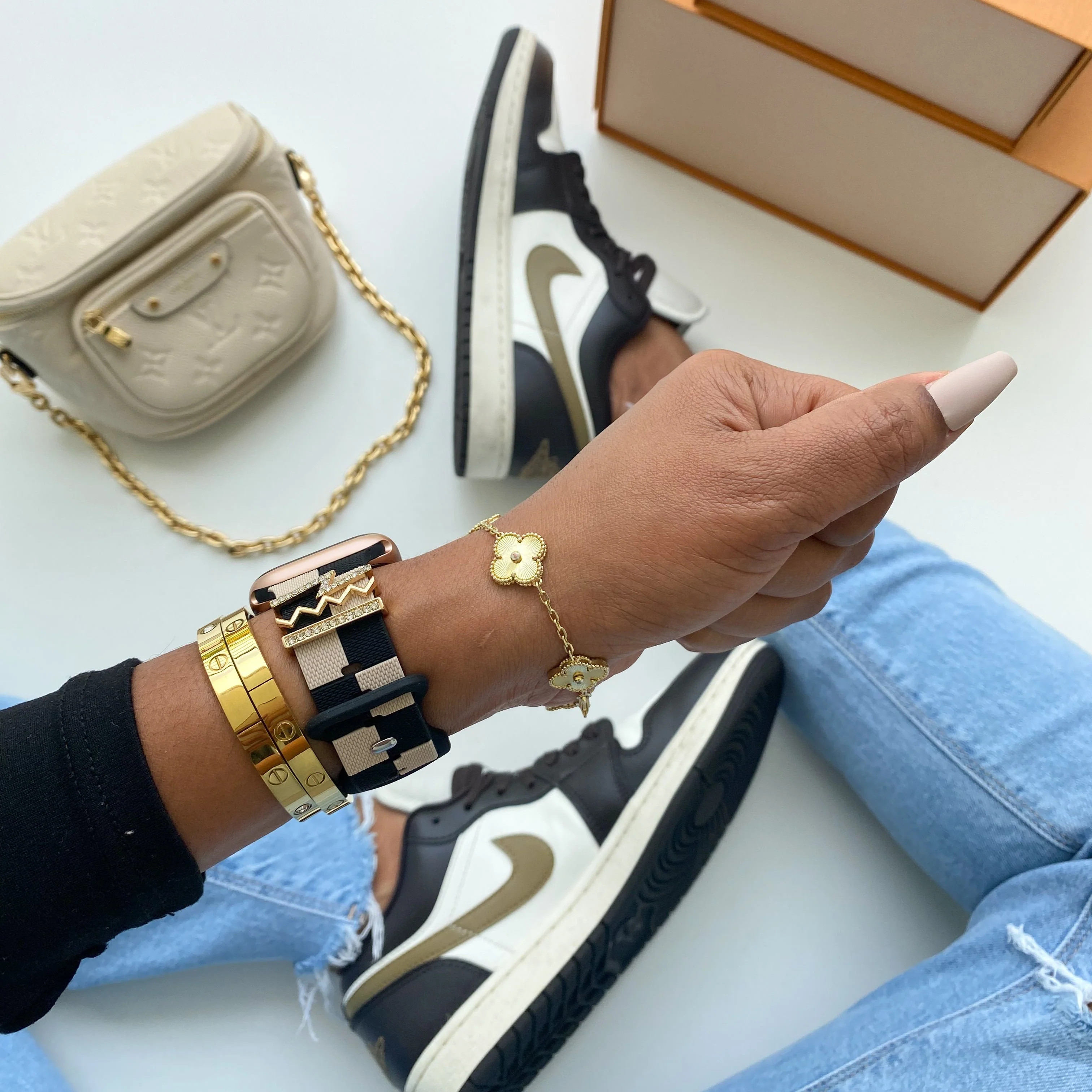 Downtown Sophisticated Noire Smart Watch Band | StrawberryAvocados