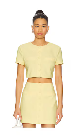 Reid Top in Light Yellow | Revolve Clothing (Global)