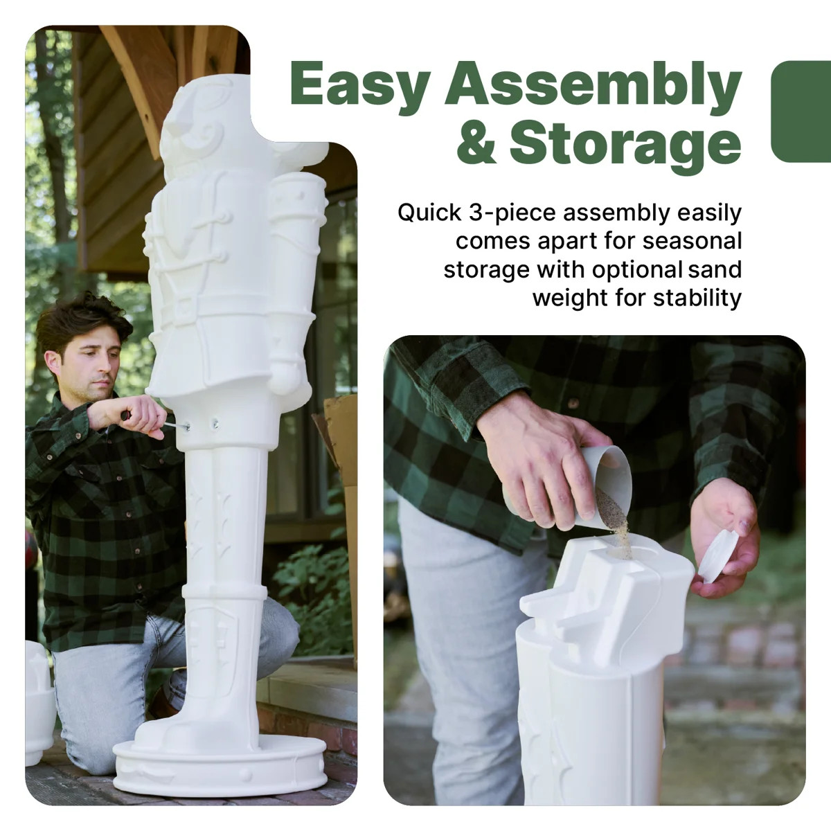 Step2 Nutcracker Prince Paintable DIY Holiday Statue, 6-Foot Tall, White | Wayfair North America
